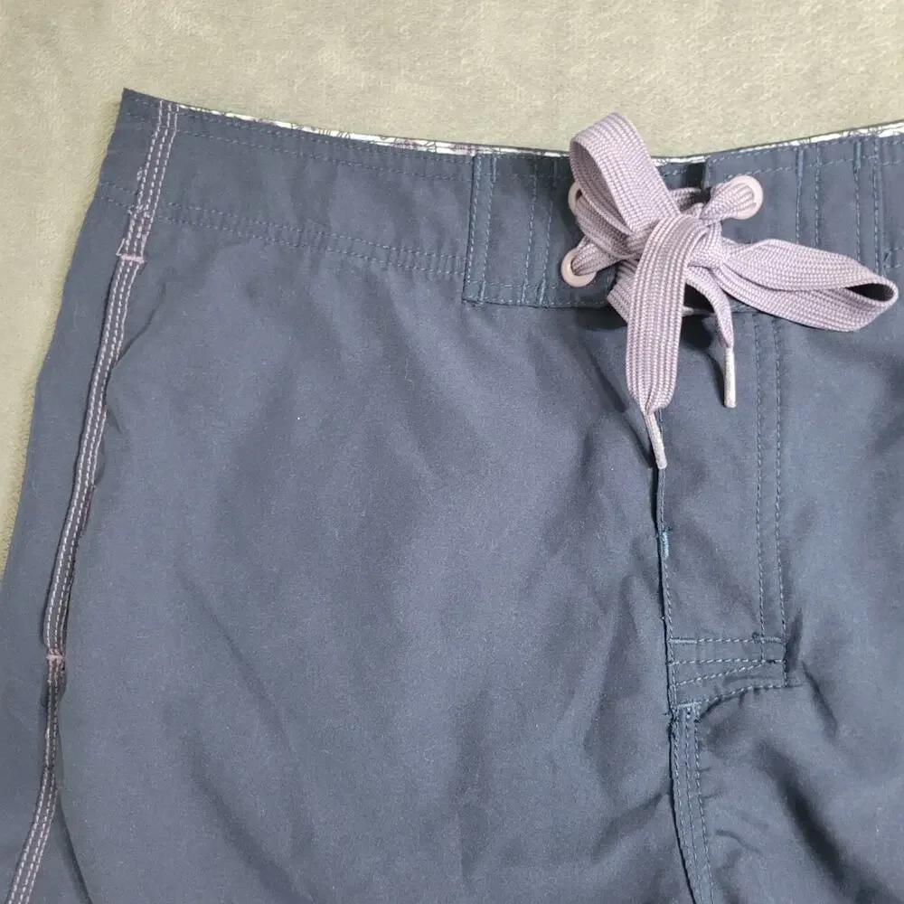 Reyn Spooner Board Shorts Mens Size 32 Blue Mesh Pockets‎ Drawstring Swim Trunks